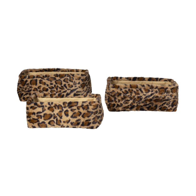 Mand luipaard - 13x33x23 cm - bruin/beige