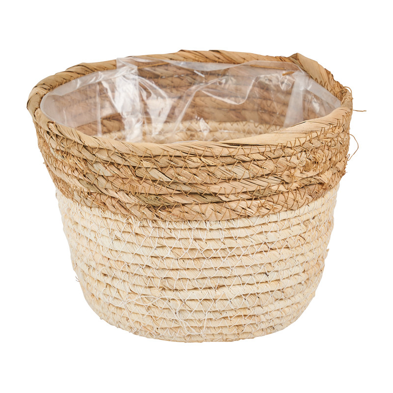 Bloempot met voering - diverse kleuren - ⌀19x15 cm 