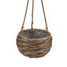 Bloempot aan touw - bruin - 25x15 cm
