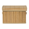 Opbergmand met deksel klein - bamboe - 18x28x17 cm 