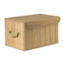 Opbergmand met deksel groot - bamboe - 25x38x22 cm 