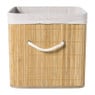 Opbergmand vierkant hoog - bamboe - 30x30x30 cm