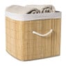 Opbergmand vierkant hoog - bamboe - 30x30x30 cm