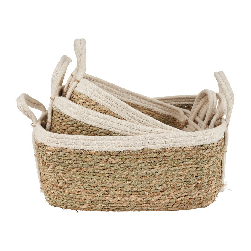 Lademand met katoenrand - 31x24x14 cm