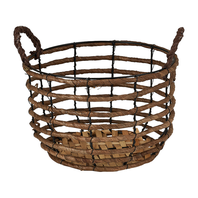 Mand bananenblad - bruin - ⌀ 25 x 15 cm 
