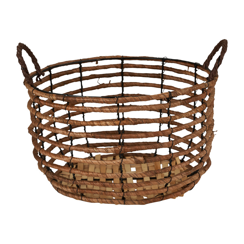 Mand bananenblad - bruin - ⌀ 31 x 18 cm 