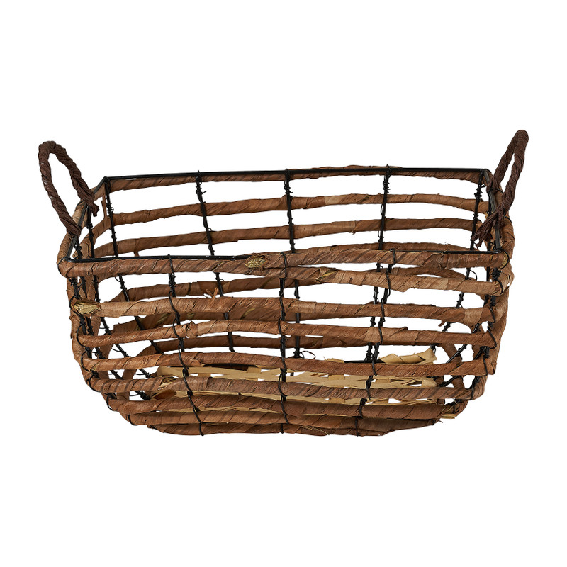 Mand bananenblad - rechthoek - 30 x 23 x 15 cm