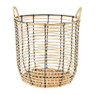 Mand bamboe - zwart -  ⌀ 32 x 30 cm
