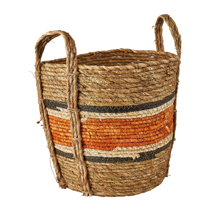 Mand oranje streep - hoog - ø29x30 cm 