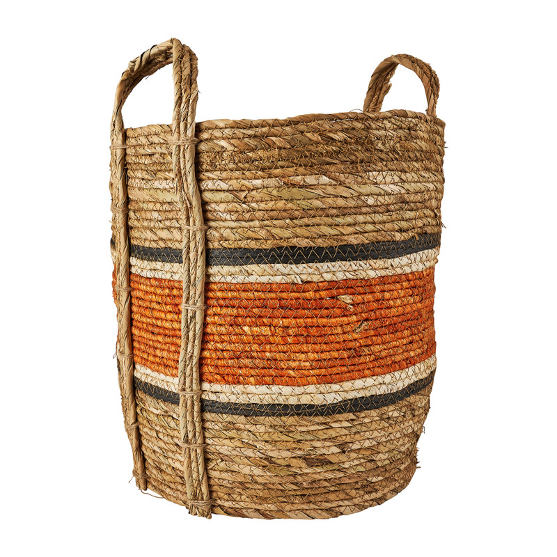 Mand oranje streep - hoog - ø33x37 cm