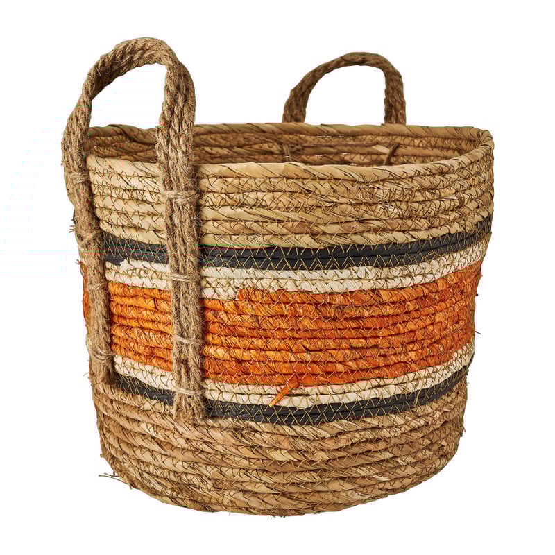 Mand oranje streep - laag - ø29x24 cm