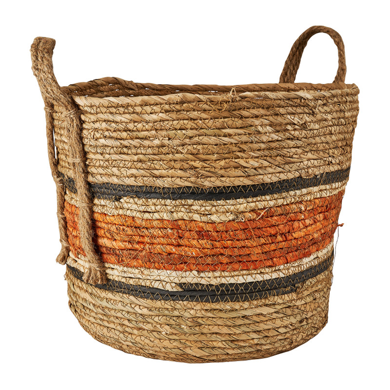 Mand oranje streep - laag - ø34x28 cm 