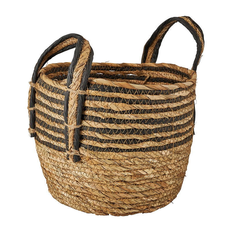 Mand zwarte streep - laag - ø25x20 cm