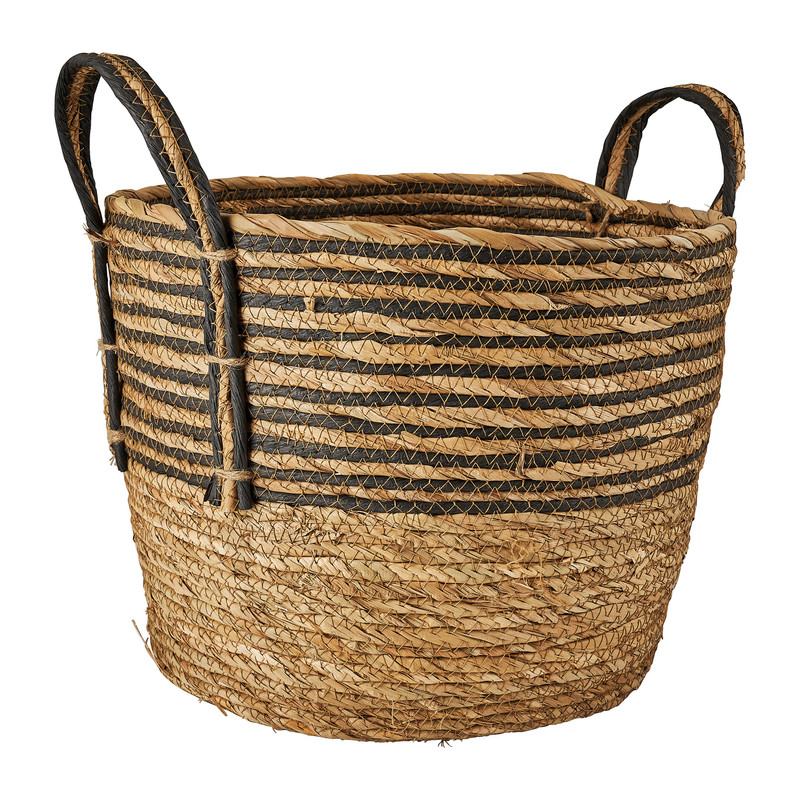 Mand zwarte streep - laag - ø34x28 cm
