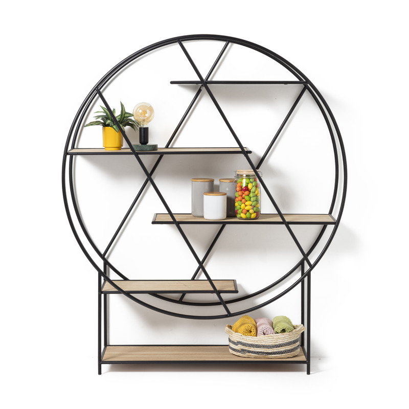 Mand ovaal - naturel/zwart - 39x26x14 cm