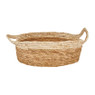 Mand ovaal met lichte rand - naturel/bruin - 44x31x16 cm
