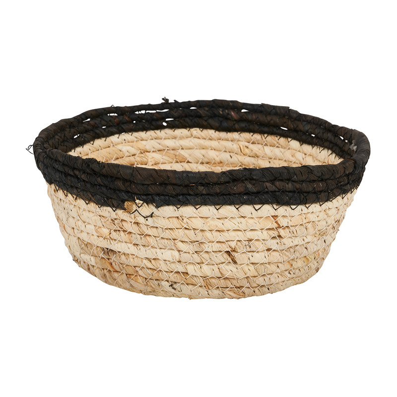 Mand rond met zwarte rand - ø22x9 cm