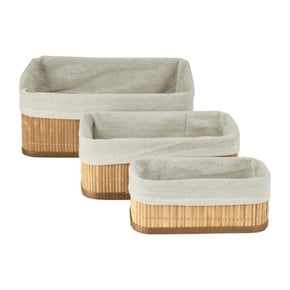 Imitatie Rotan Mand Handgemaakte Geweven Opbergmanden Imitatie Rieten Mand met Houten Handvat Rechthoekige Smalle Geweven Manden voor Keuken Planken Slaapkamer Slaapkamer Garderobe (L