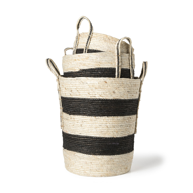 Mand met zwarte strepen - ⌀37x43 cm 