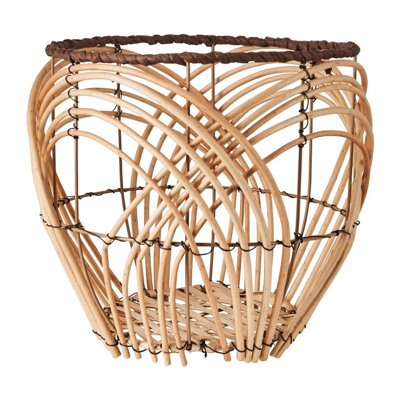 Bloempot gevlochten boog - naturel - ø29x28 cm