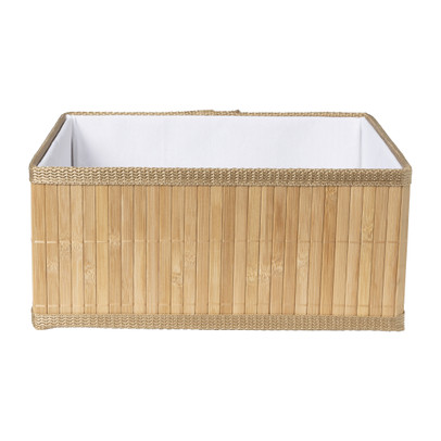 Bamboe mand open - 13x29x22 cm 