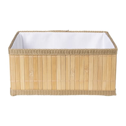 Bamboe mand open - 14x32x25 cm 