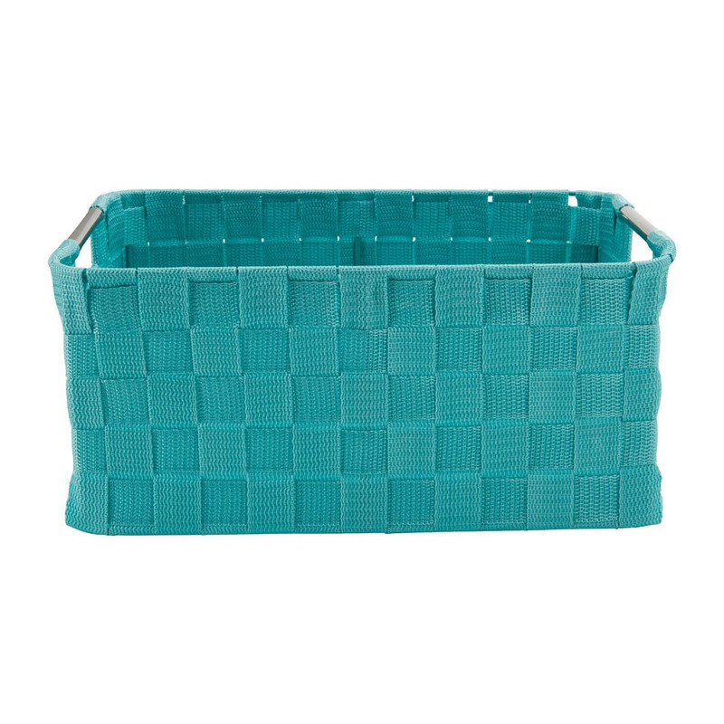 Lademand chroom handvat - blauw - 34x23x15 cm
