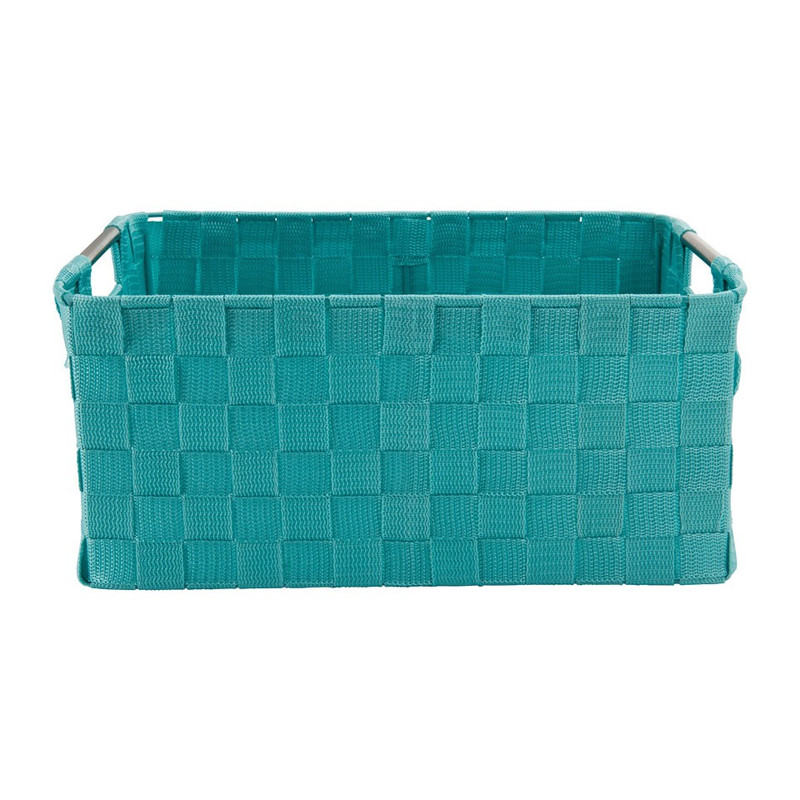 Lademand chroom handvat - blauw - 36x26x16 cm