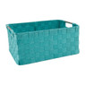 Lademand chroom handvat - blauw - 36x26x16 cm