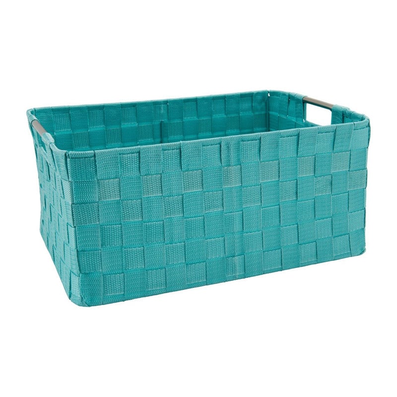 Lademand chroom handvat - blauw -  40x30x18 cm