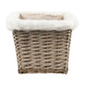 Mand met bontrand -  30x30x25 cm