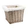 Mand met bontrand -  30x30x25 cm