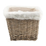 Mand met bontrand -  35x35x30 cm