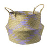 Mand streep - bruin/paars - ø28x34 cm