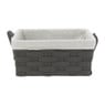 Mand brede vlecht - donkergrijs - 25x38x18 cm