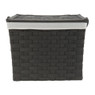 Wasmand brede vlecht - donkergrijs - 33x48x40 cm