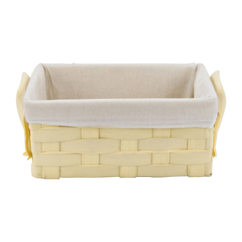 Mand brede vlecht - naturel - 21x32x15 cm