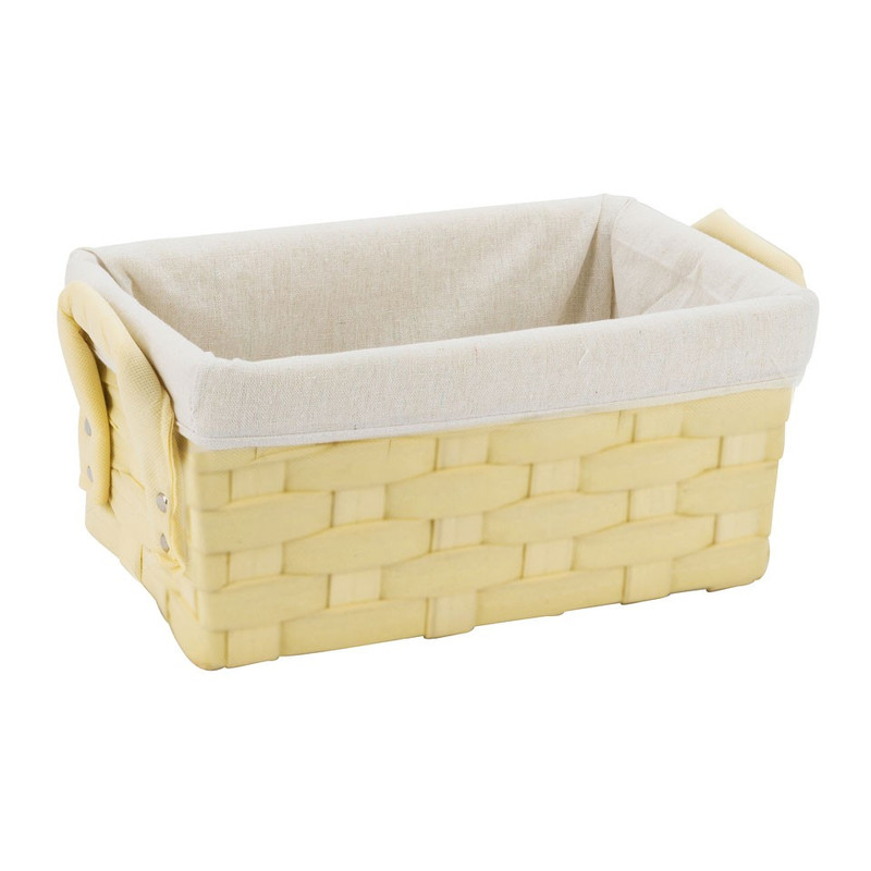 Mand brede vlecht - naturel - 25x38x18 cm