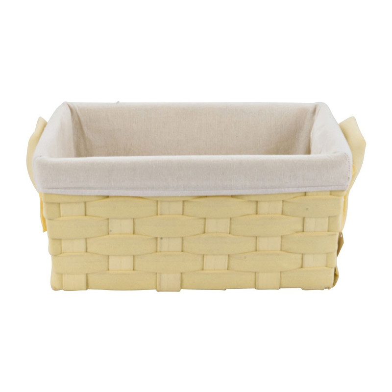 Mand brede vlecht - naturel - 25x38x18 cm