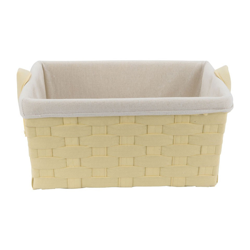 Mand brede vlecht - naturel - 29x43x21 cm