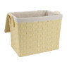 Wasmand brede vlecht - naturel - 33x48x40 cm