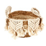 Mand met macramé laag - 23x20x15 cm
