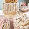 Mand met macramé - ⌀33x31 cm 