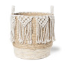 Mand met macramé - ⌀35x35 cm 