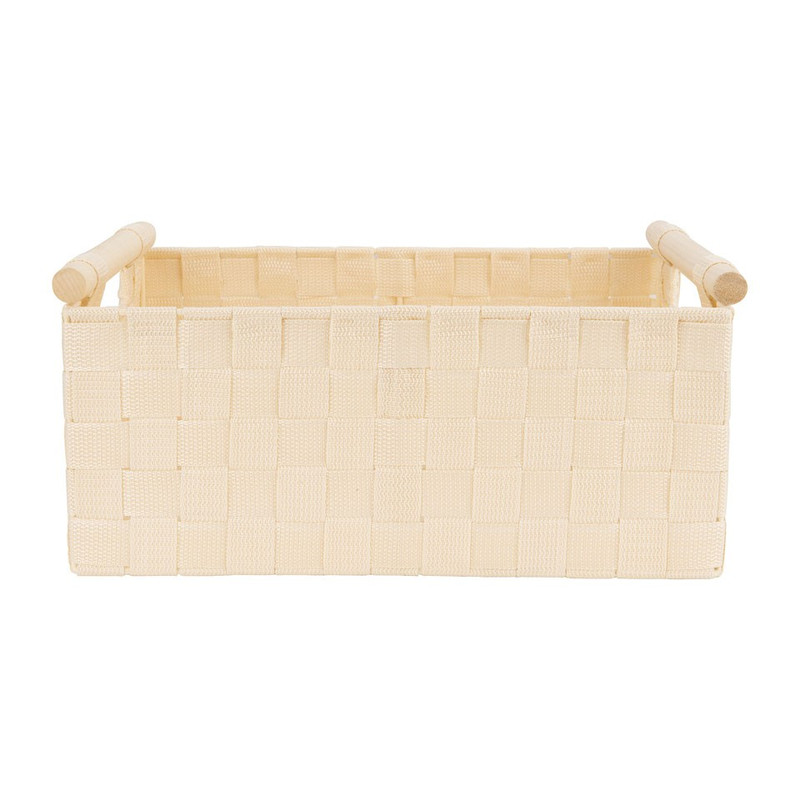 Lademand houten greep - beige - 23x36x16.5 cm