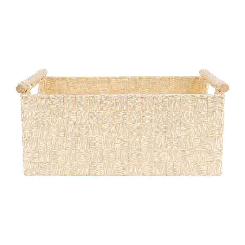 Lademand houten greep - beige - 28x42x18.5 cm