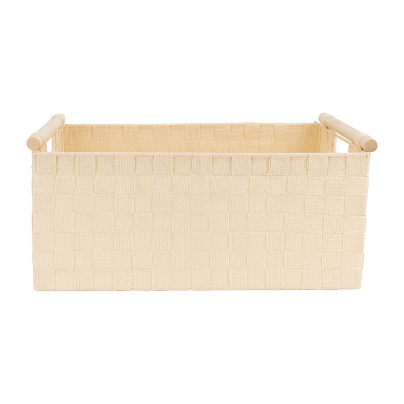 Lademand houten greep - beige - 33x47x21 cm