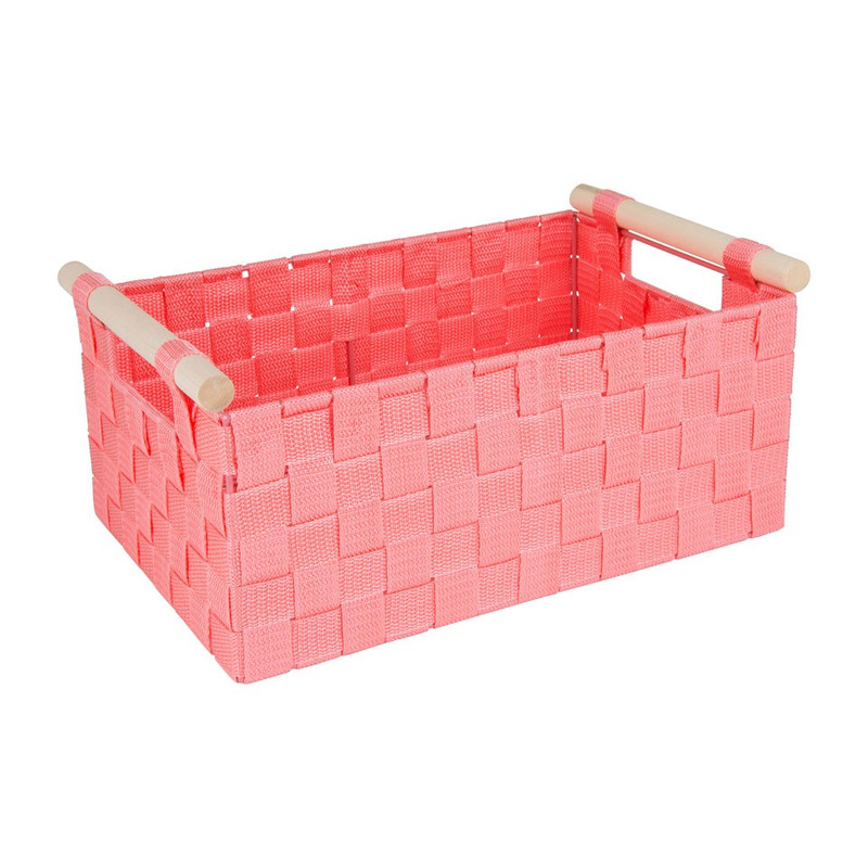 Lademand houten greep - roze - 23x36x16.5 cm