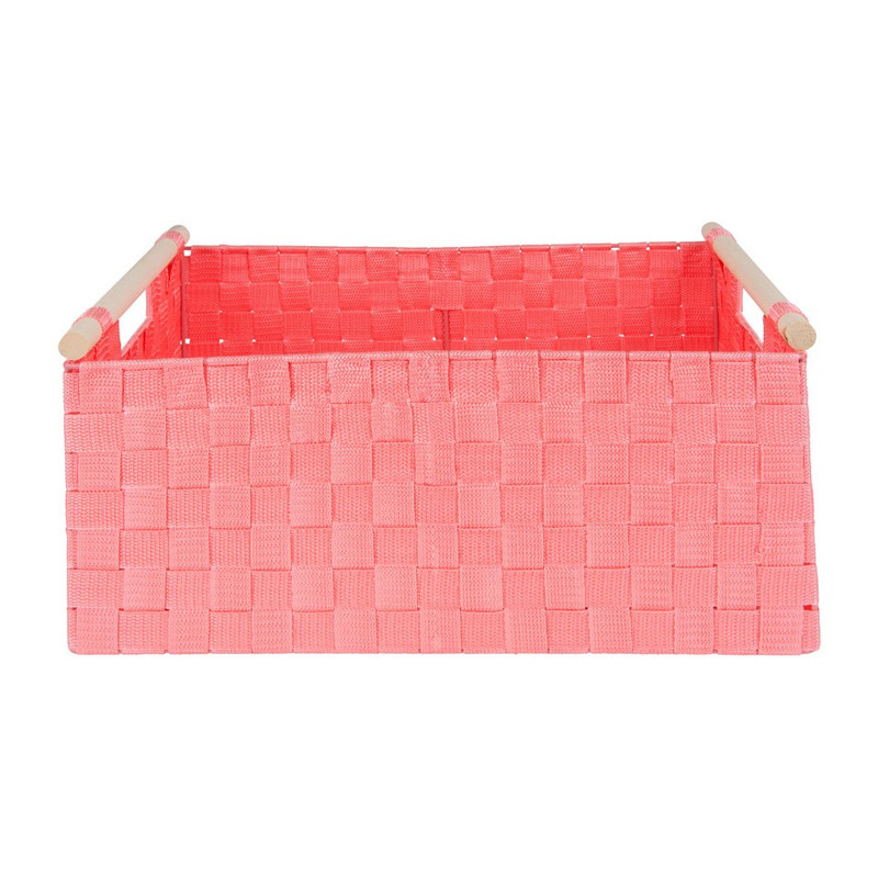 Lademand houten greep - roze - 33x47x21 cm