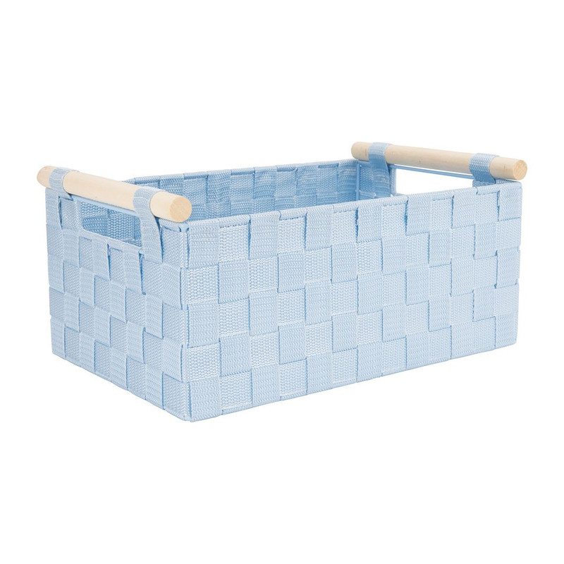 Lademand houten greep - blauw - 23x36x16.5 cm